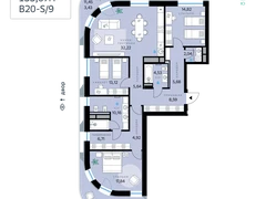 3-ком, 133.07 кв.м., 2/7эт.