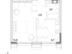 1-ком, 32.2 кв.м., 4/7эт.