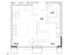1-ком, 32 кв.м., 2/7эт.